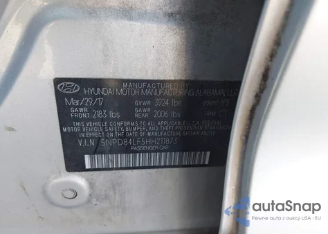 2017 Hyundai Elantra Value Edition из США, поврежденный, VIN 5NPD84LF5HH211873